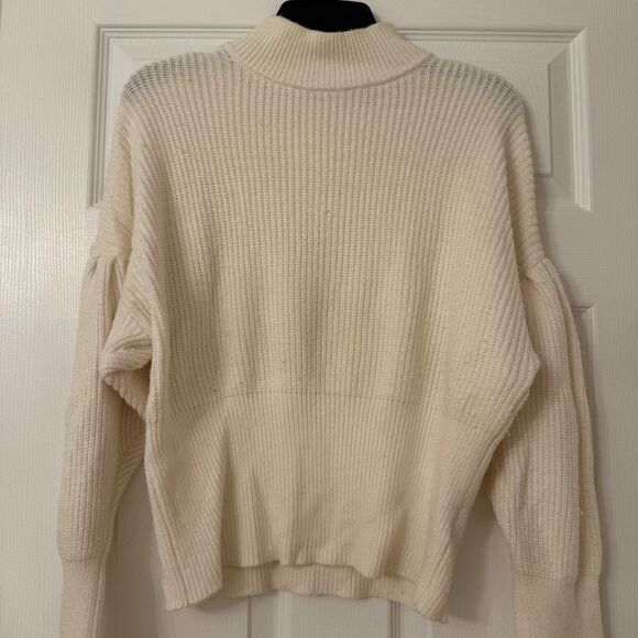 Express Mock Neck Cream Sweater - Picture 2 of 5